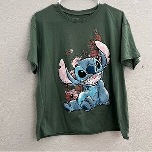 Disney LILO & Stitch women’s size large green t shirt Disneyland